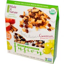 Made in Nature, Organic Dried Fruit, Apple Cinnamon Fusion, 5 Packages, 1 oz Each
